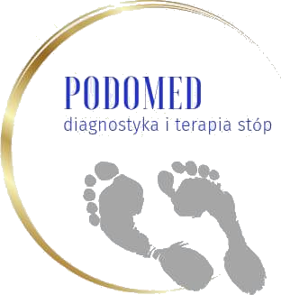 Logo gabinetu PODOMED, diagnostyka i terapia stóp